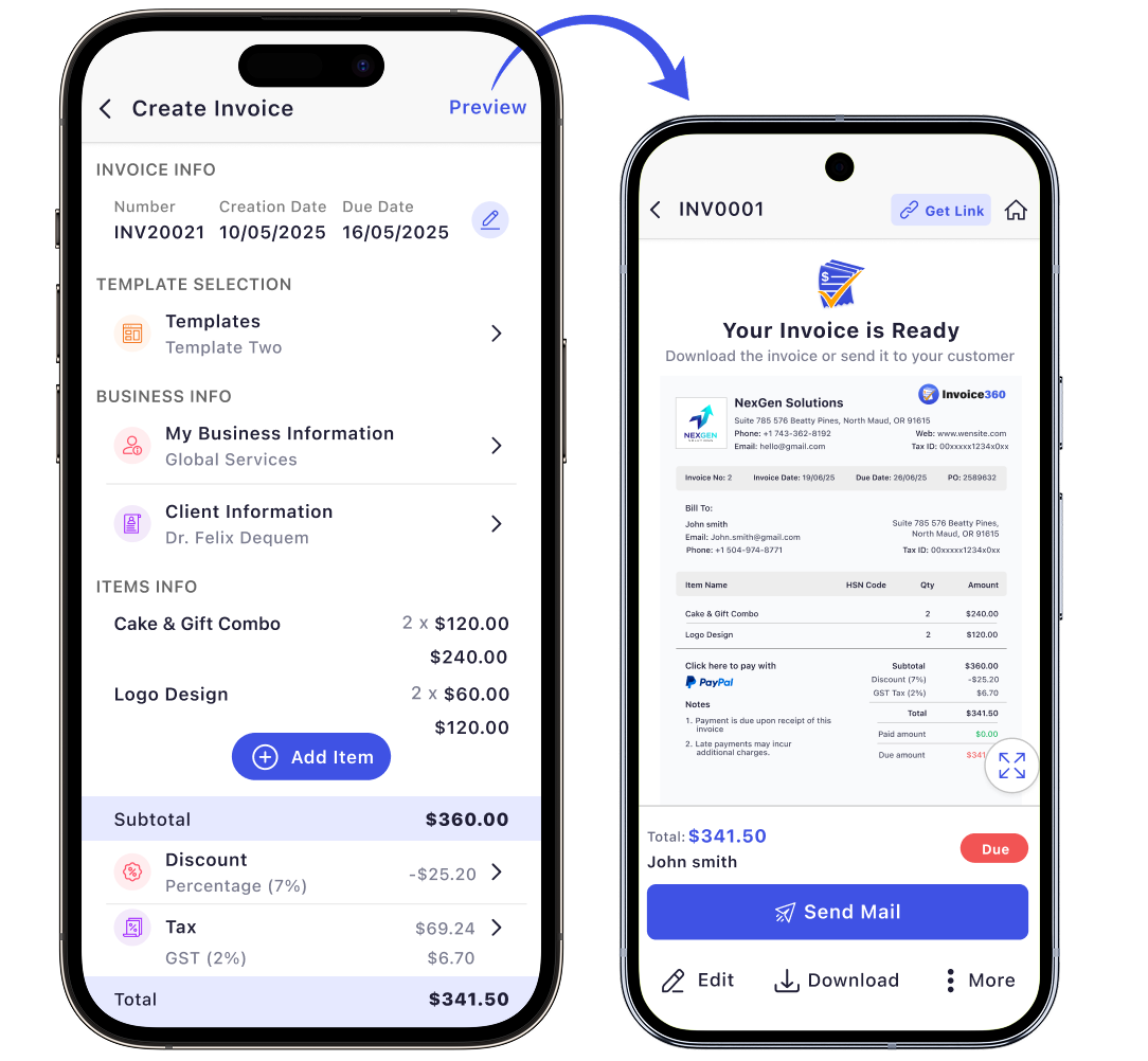 Man using GoGSTBill Mobile App